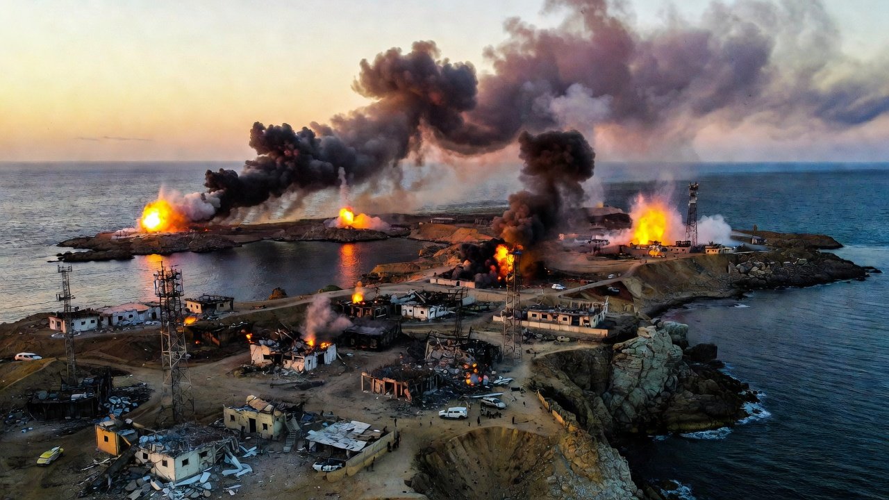 Embarcações no Estreito de Ormuz , vistas de Musandam, Omã, 15 de junho de 2026 — Foto: REUTERS/Stringer