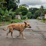 Cadela encontrada nas ruas de Porto Velho após reportagem