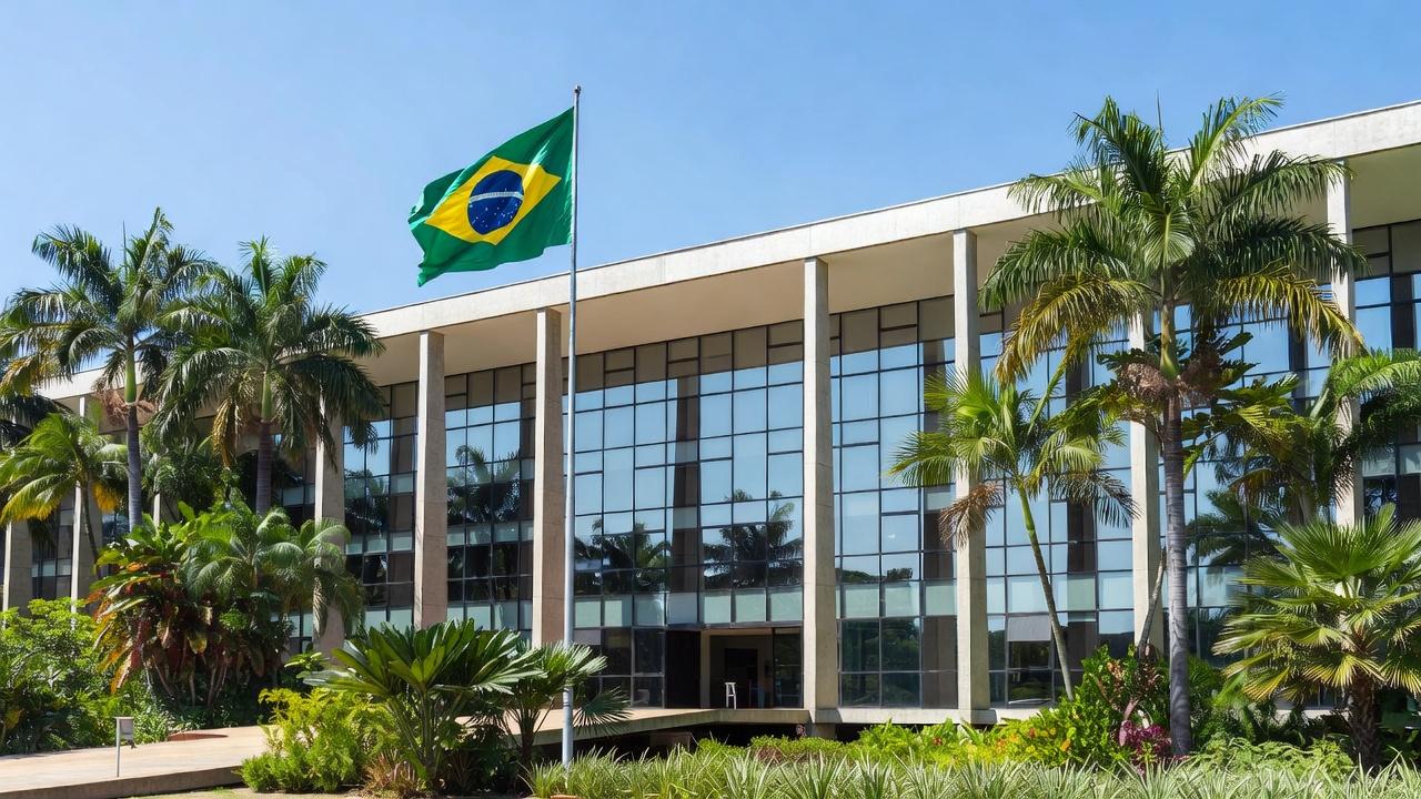 Fachada da Assembleia Legislativa de Rondônia sob céu azul
