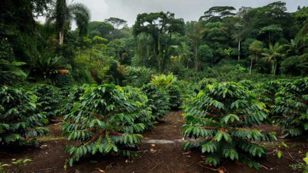 Plantação de café robusta amazônico em Ariquemes, Rondônia