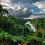 Paisagem amazônica em Ariquemes representando o clima ao longo do ano