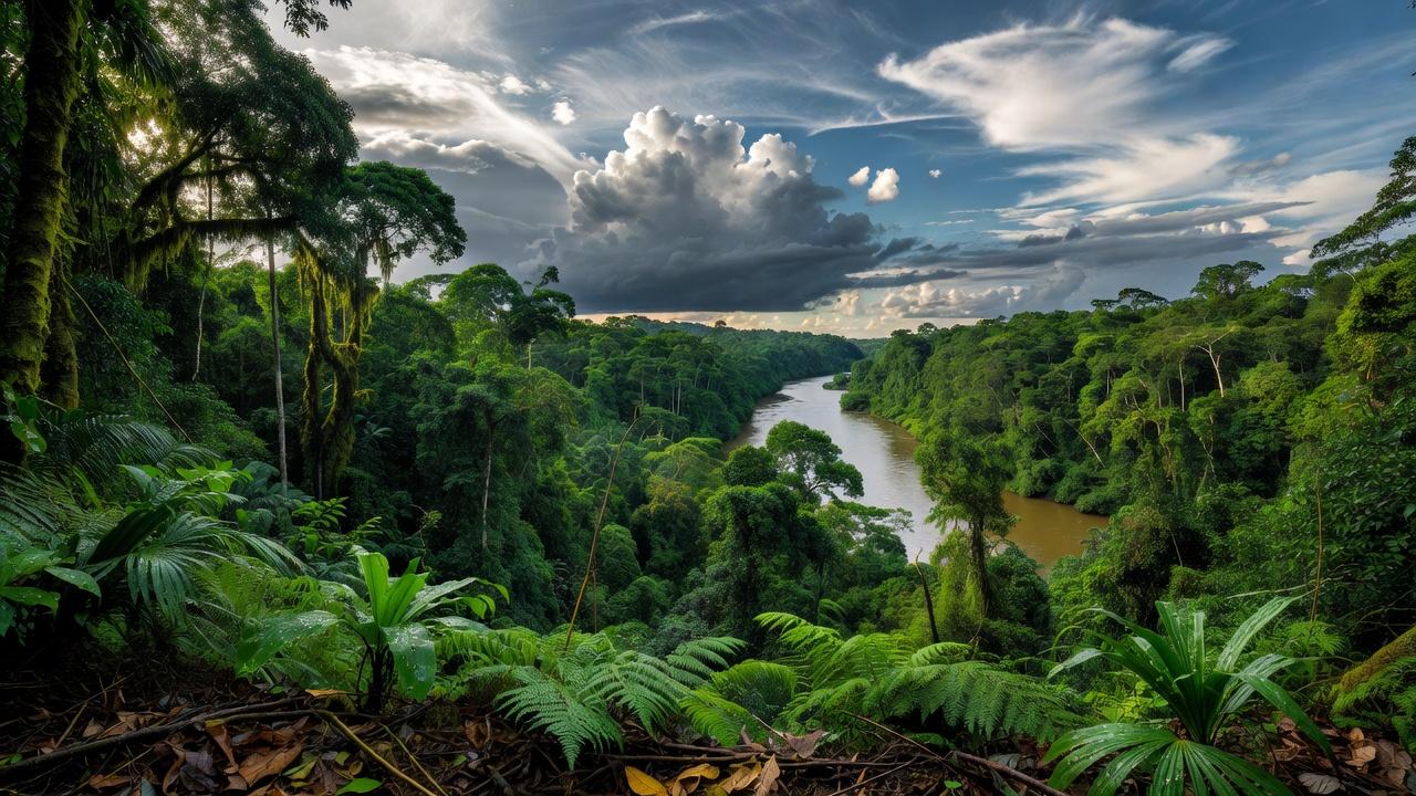 Paisagem amazônica em Ariquemes representando o clima ao longo do ano