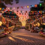 Praça decorada para eventos e festas em Ariquemes