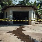 Padaria em Porto Velho com sinais de incidente envolvendo líquido inflamável