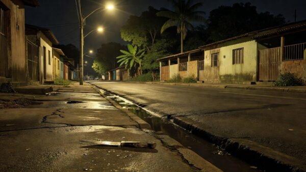 Rua de Porto Velho com faca descartada após agressão