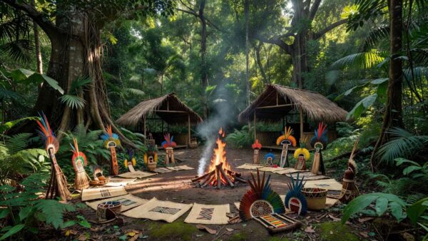Cerimônia de casamento indígena com rituais Ikolen, Arara, Zoró e Suruí em Rondônia