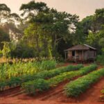 Agricultura familiar em Rondônia com plantações de mandioca e milho