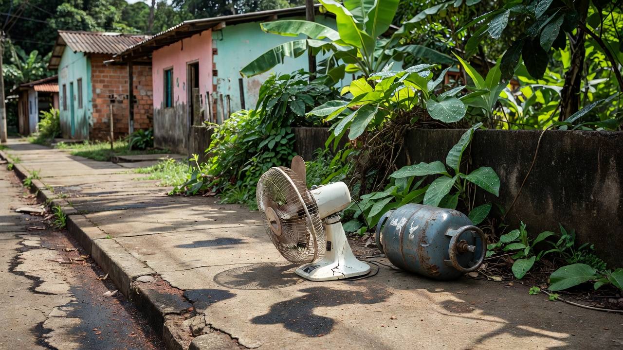 Rua em Porto Velho com ventilador e botijão após briga fatal