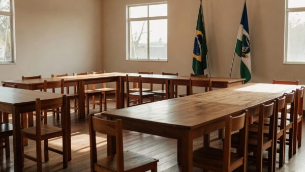 Sala de reuniões para encontro com lideranças em Ariquemes, Rondônia