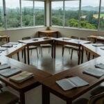 Sala de reuniões na prefeitura de Buritis para diálogo entre lideranças de municípios de Rondônia