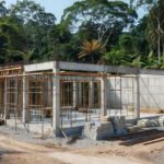 Canteiro de obras para creche no bairro São Francisco em Ji-Paraná