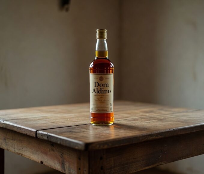 Garrafa de cachaça Dom Aldino vencida em sorteio no Brasil