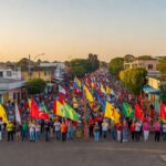 Marcha para Jesus em Porto Velho com procissão religiosa nas ruas