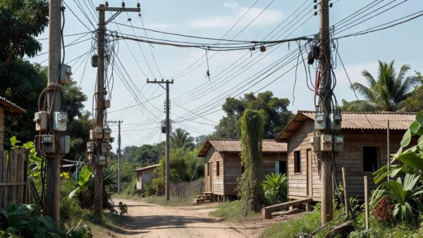 Conexões elétricas irregulares e medidores em Porto Velho