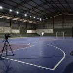 Quadra de futsal com sistema de vídeo suporte no Estadual de Rondônia