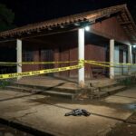 Casa de eventos em Porto Velho com revólver e fita policial