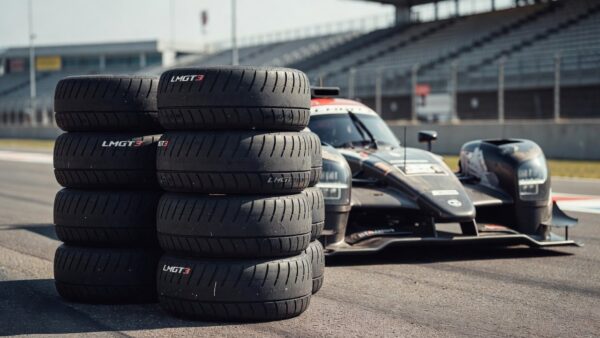 Pneus LMGT3 Goodyear para o WEC em pista de autódromo