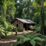Terreiro de matriz africana em Manaus com vegetação tropical, simbolizando isenção de IPTU