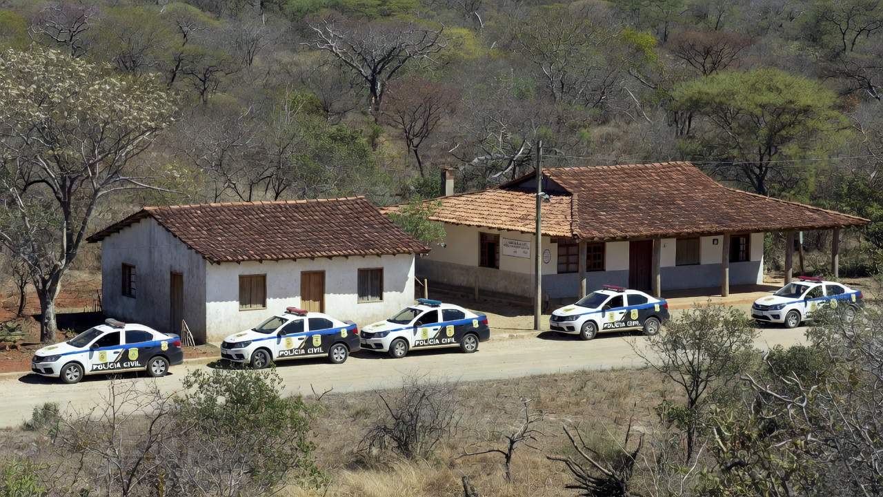 Viaturas da polícia em operação de busca em casa e gabinete da Câmara de Campo Novo