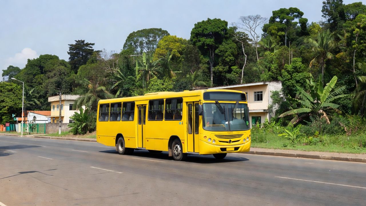 Ônibus de transporte público em Porto Velho simbolizando tarifa zero aos domingos