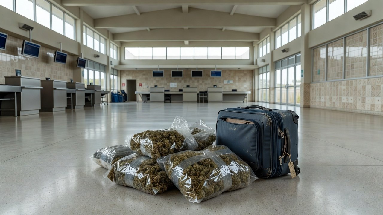 Maconha skunk apreendida no aeroporto de Porto Velho