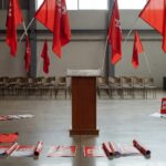 Convenção do PSB com bandeiras do partido para eleições de governo e senado 2026