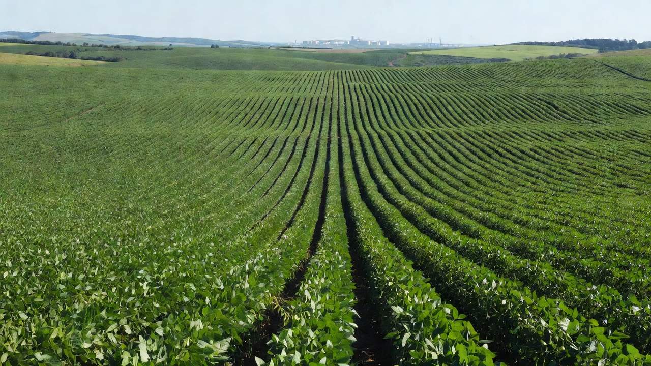Plantações de soja no Paraná representando alta de preços na região