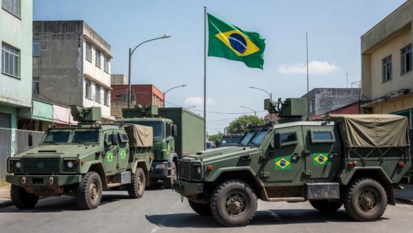 Viaturas das Forças Armadas brasileiras em contexto eleitoral
