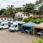 Unidades móveis de ações itinerantes em praça de Rio Branco, Acre