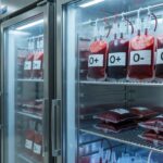 Bolsas de sangue O+ e O- em centro de hemoterapia em Rondônia