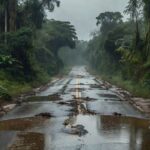 Alagamento na BR-319 por falta de manilhas na Linha Transpurus