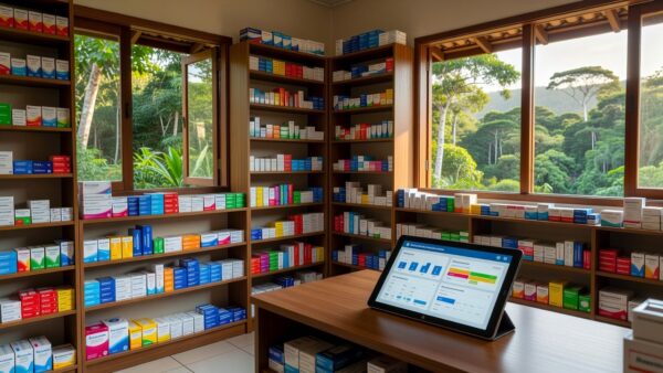 Farmácia em Porto Velho com sistema digital de consulta de estoque de remédios