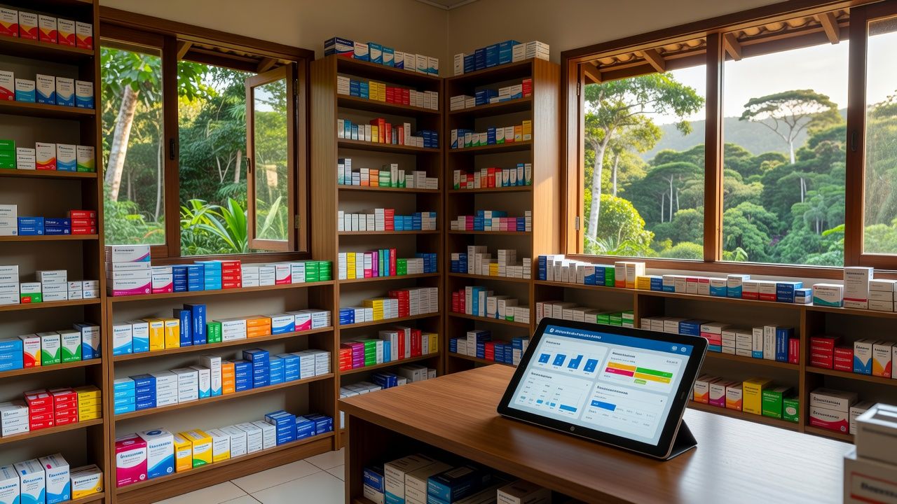 Farmácia em Porto Velho com sistema digital de consulta de estoque de remédios