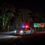 Viatura da PRF em fiscalização em rodovia de Rondônia