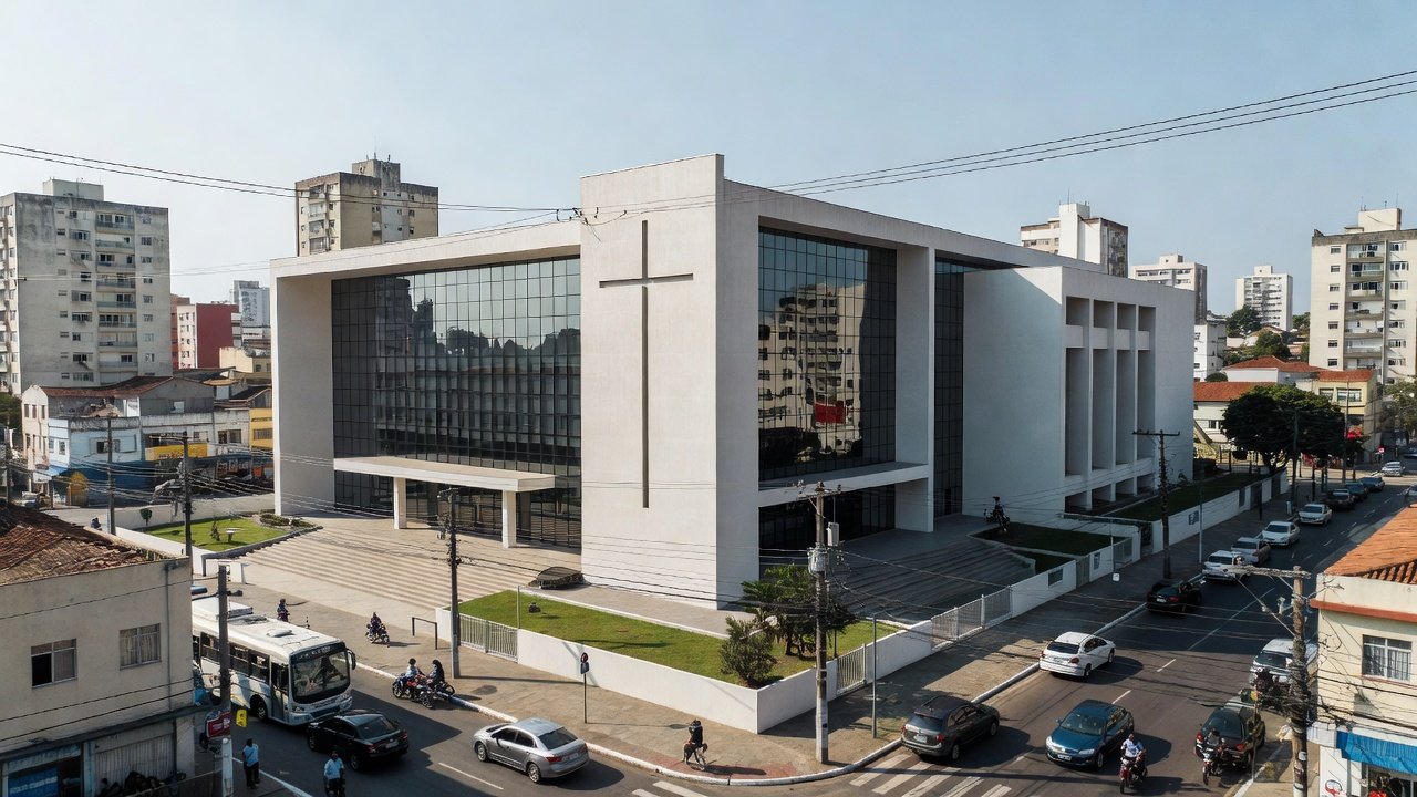 Igreja evangélica no Brasil simbolizando expansão da influência cristã