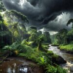 Chuvas fortes na floresta amazônica do Amazonas e Roraima registradas pelo Inmet
