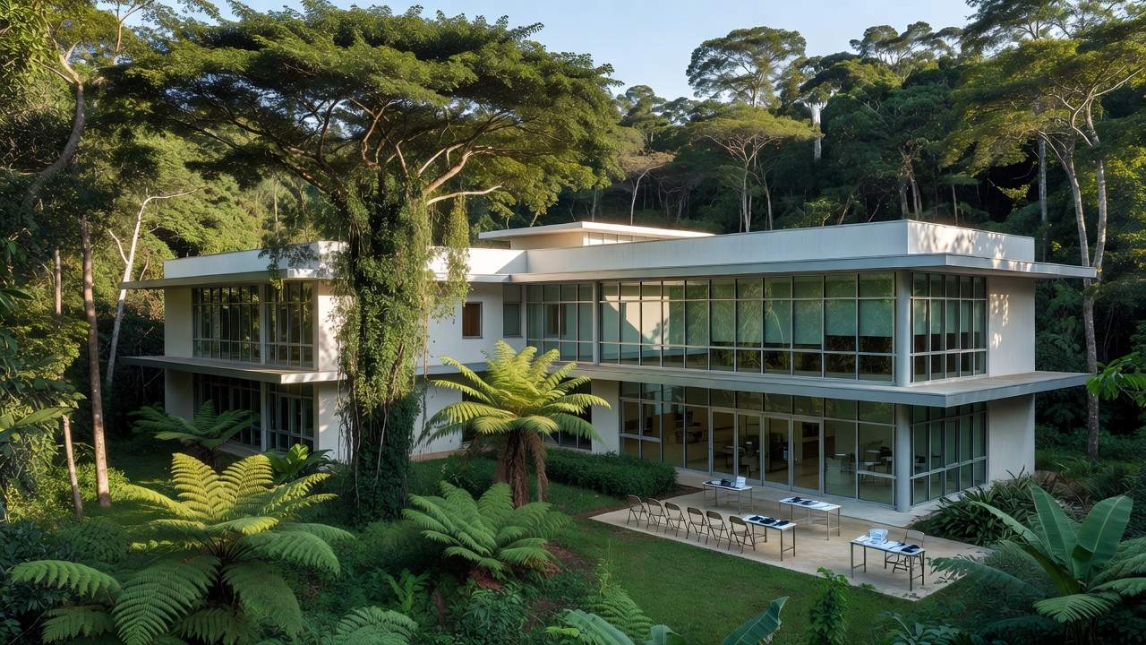 Hospital em Rondônia com vegetação amazônica para triagem online de câncer de pulmão