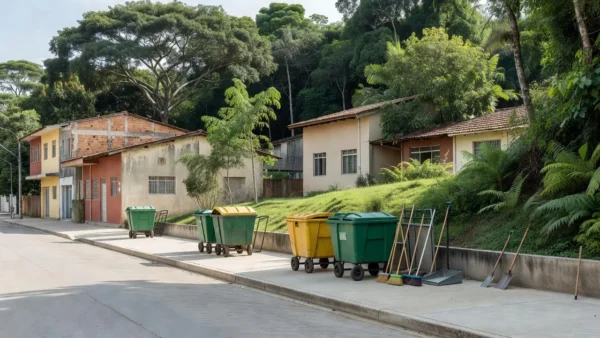 Ruas limpas de Porto Velho com equipamentos de limpeza urbana