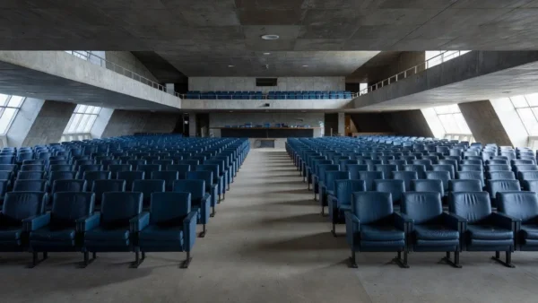 Plenário vazio do Senado Federal em Brasília
