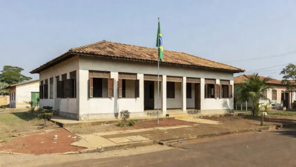 Fachada de tribunal em Ariquemes, Rondônia, representando condenação judicial por abuso sexual