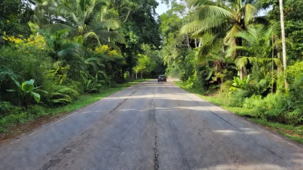 Estrada em Ariquemes, local de atropelamento durante treino de corrida