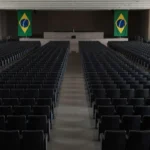 Auditório vazio para convenção do Progressistas em Brasília