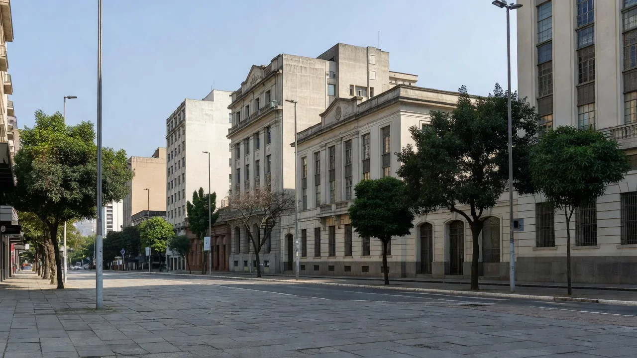 Avenida urbana brasileira simbolizando governança nas ruas