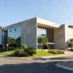 Fachada do TRT-14 em Rondônia representando sistema de agendamento judicial