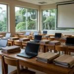 Sala de capacitação sobre reforma tributária em Ariquemes, Rondônia