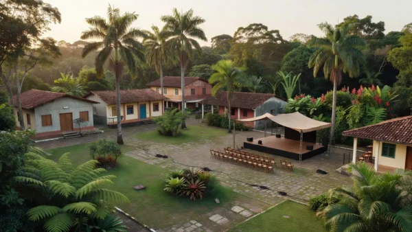 Praça em Ariquemes, Rondônia, na abertura do Joer 2026