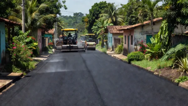 Ruas pavimentadas com asfalto no bairro Nova Esperança em Porto Velho