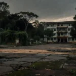 Praça vazia em Porto Velho simbolizando recorde de feminicídios em Rondônia