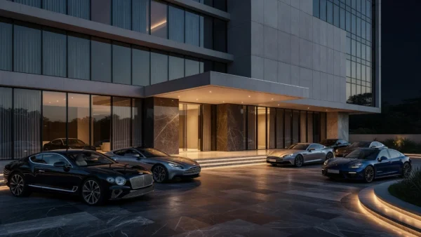 Fachada de hotel de luxo no Brasil onde ocorreu prisão pela Polícia Civil
