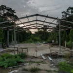 Pavilhão vazio em Porto Velho após cancelamento da Expovel 2026 por falta de estrutura